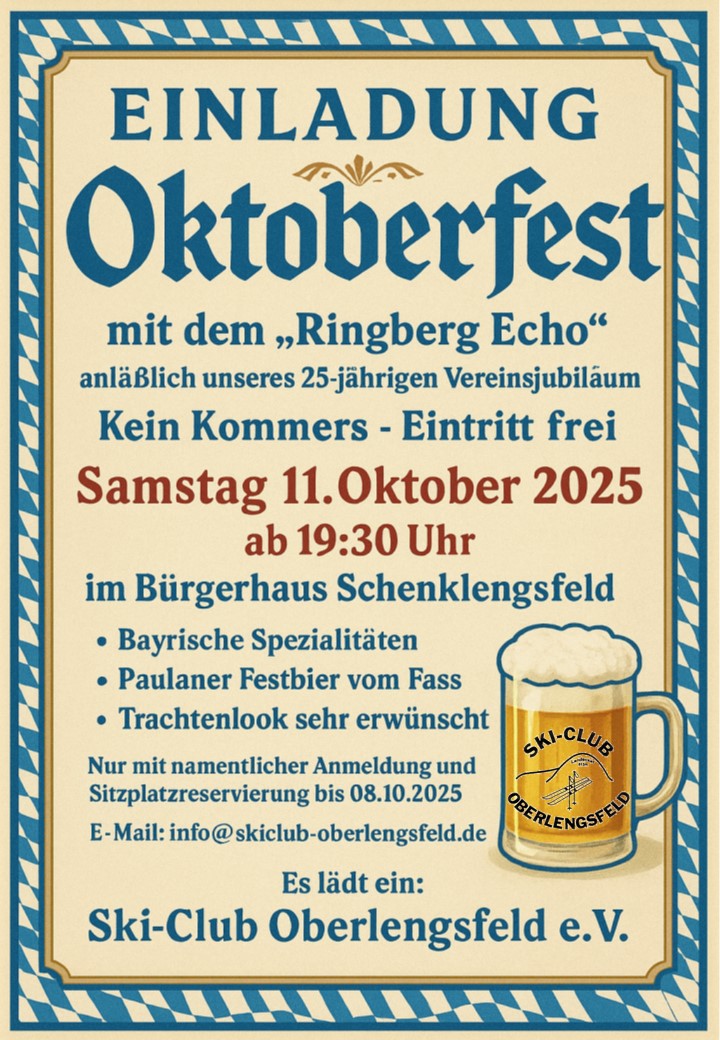 Plakat Oktoberfest 2025