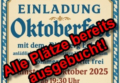 Einladung zum Oktoberfest am 11.10.2025